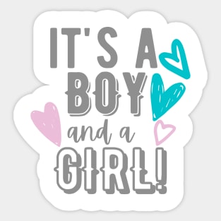 It's a boy and a girl! Sticker